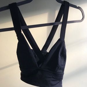 LULULEMON Black Cross Back Sports Bra Size 4